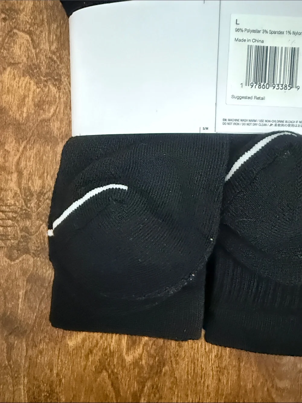 Jordan Black Crew Athletic Socks with White Jumpman - 6 Pack